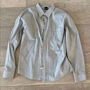 Boss Men's Casual Gray Patterned Shirt